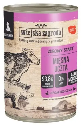 Wiejska Zagroda Mięsna Uczta Puppy puszka dla psa Rabat
