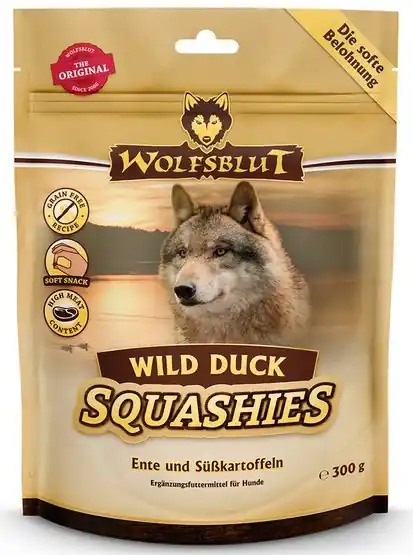 Wolfsblut Dog Squashies Wild Duck miękkie przekąski dla psów bez zbóż i glutenu, z dużą zawartością kaczki 300g Oferta