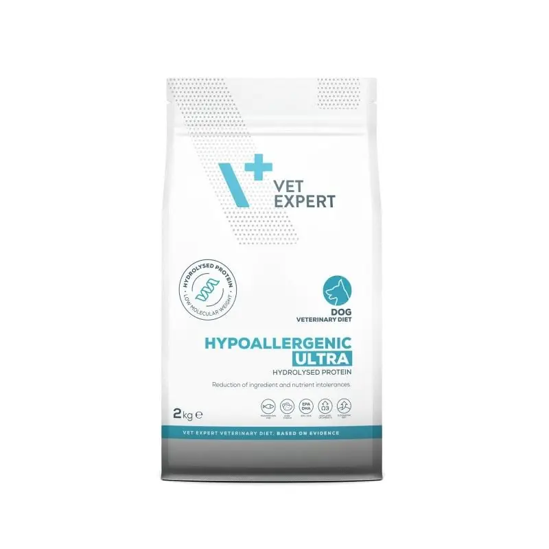 Zamów teraz Vet Expert 4T Veterinary Diet Hypoallergenic Ultra karma dla psa z hydrolizowanym śledziem