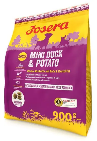 Zamów dziś Josera Mini Duck & Potato Adult karma dla dorosłych małych psów z kaczka i ziemniakami 900g