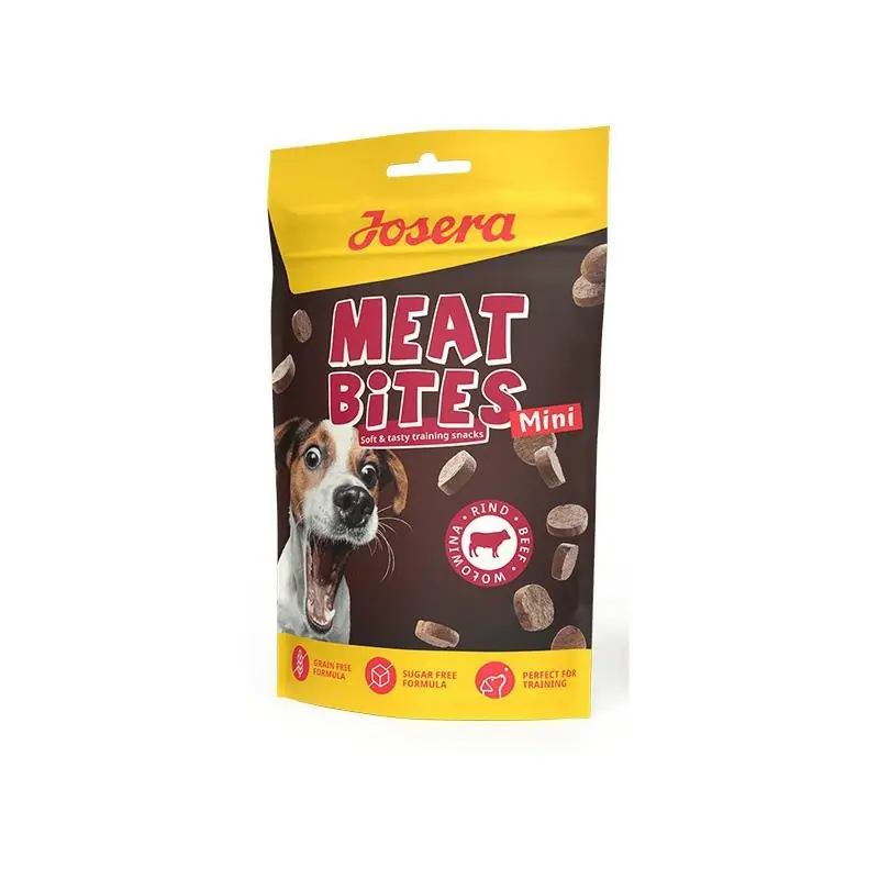Ostatnie sztuki Josera Meat Bites Mini przysmak 90% mięsa dla psa 70g
