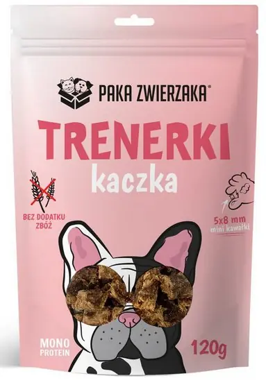 Darmowy zwrot Paka Zwierzaka bezzbożowe trenerki z kaczką przyrządzone monobiałkowe z kaczki dla psów 120g