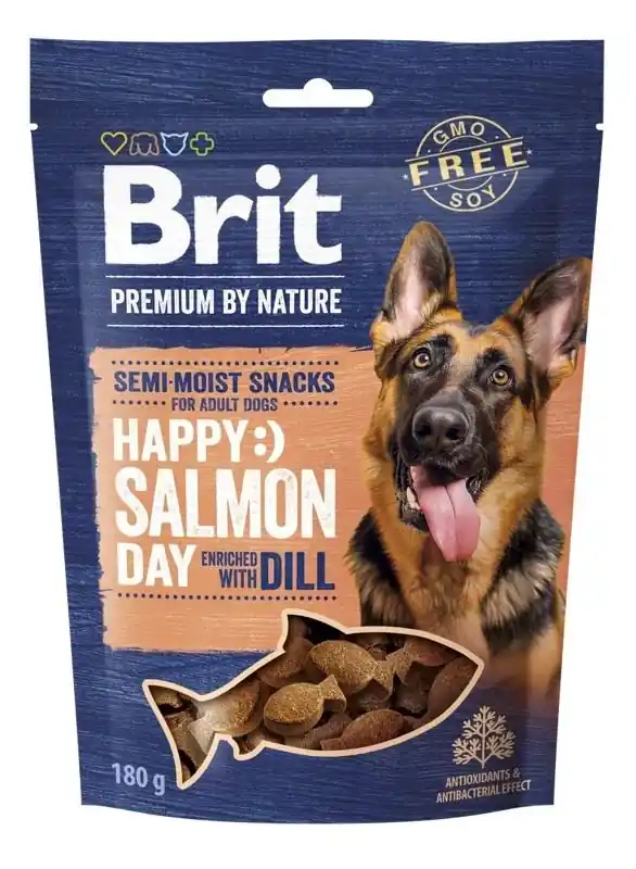 Brit Premium Dog Happy Snacks Salmon with Dill Przysmaki treninowe dla psa z łososiem i koprem 180g Oferta czasowa