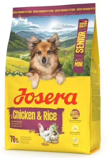 Josera Mini Senior Chicken & Rice sucha karma dla seniorów z kurczakiem 900g Tani