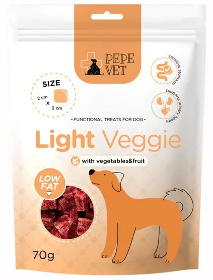 Bezpieczna płatność Paka Zwierzaka PEPE VET Przysmak funkcjonalny Light Veggie 70g