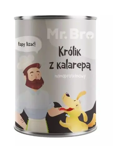 Mr. Bro Monoprotein z królikiem i kalarepą puszka dla psa 400g Darmowy zwrot